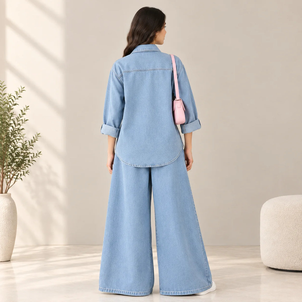 Soft Blue Denim Co-Ord Set