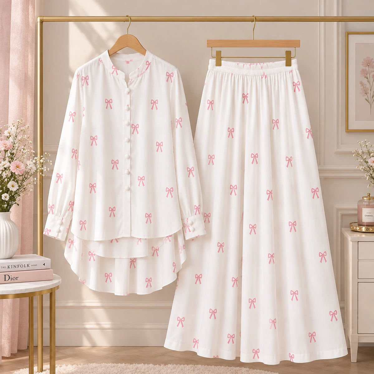 Charming Bow Skirt Set