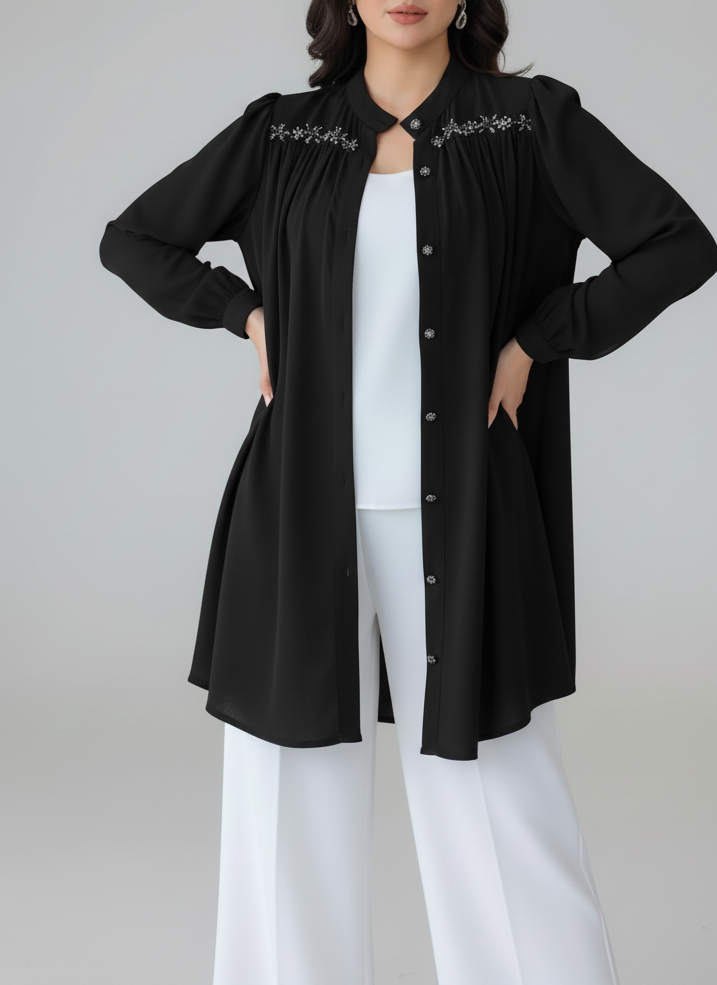 👗💎 Stone Embellished 3Pc Western Style Dress ✨👗  -3PC Suit