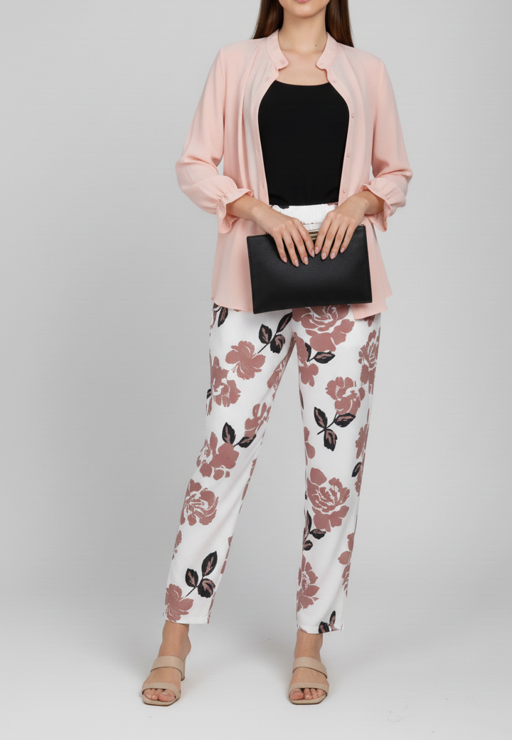 Elegant 3Pc Suit ✨🤍 Simple Western Style 🌸👖) D:2007