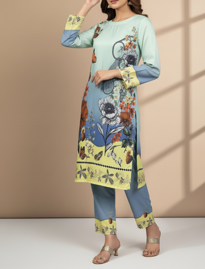 Beautifull printed 2-Piece Co-ord Set Khaddar🌟❄️