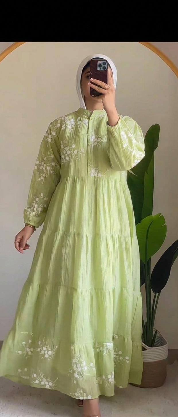 🌙✨ EID 2026 – Embroidered Maxi Dress 🌿💫