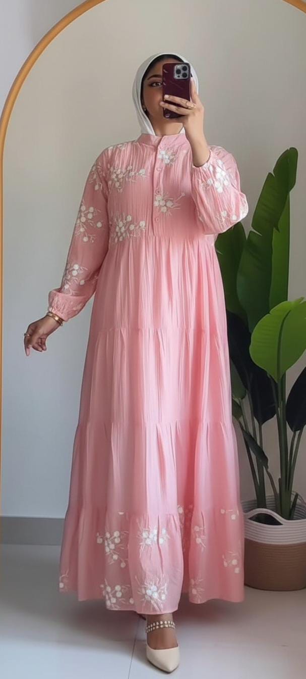 🌙✨ EID 2026 – Embroidered Maxi Dress 🌿💫