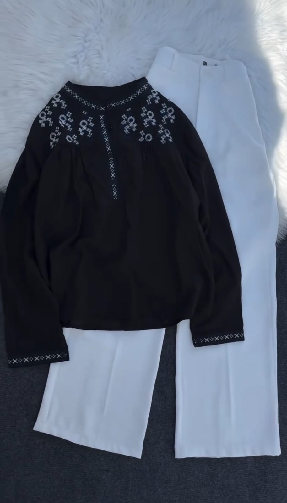 Cotton embroidered Top&Pent