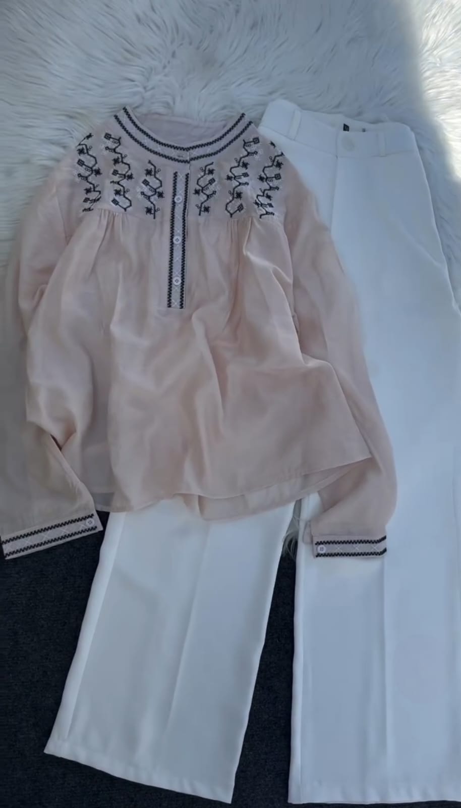 Cotton embroidered Top&Pent