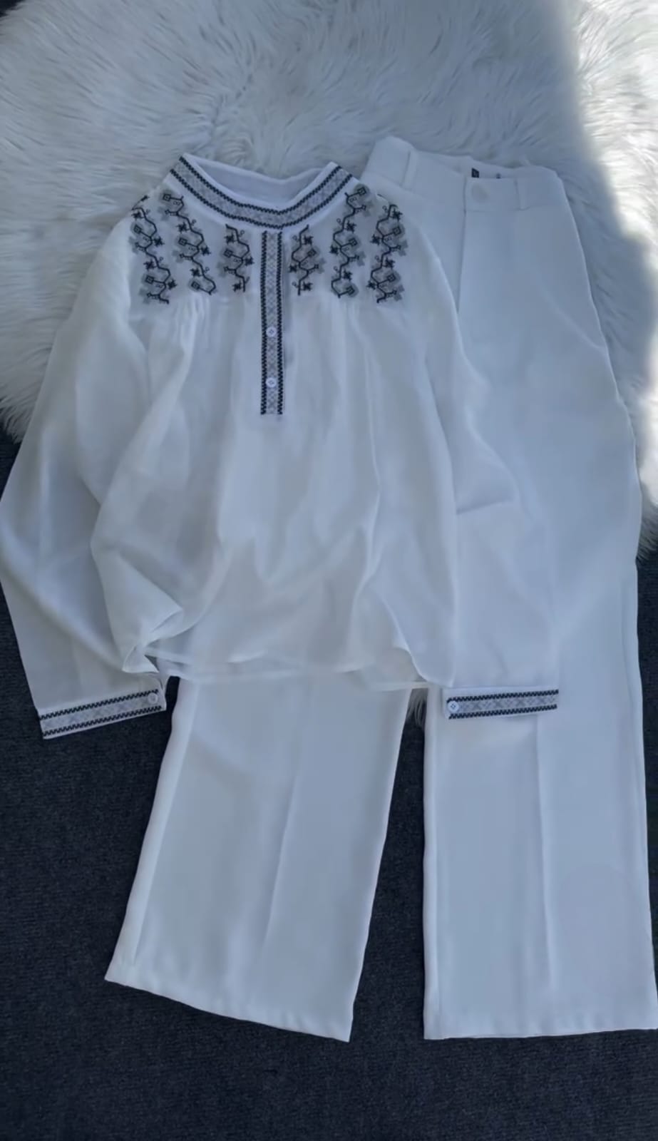 Cotton embroidered Top&Pent