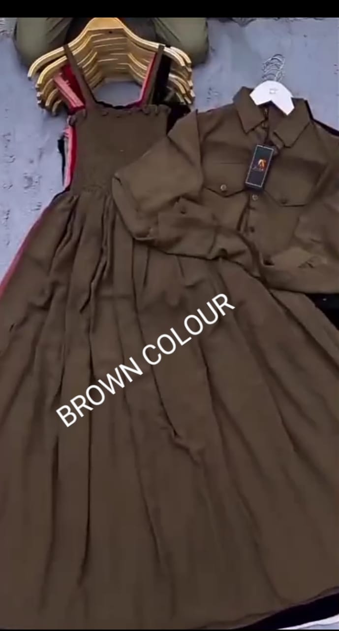 2 Piece Maxi Full Statchable & With Attractive Colors👗  -D:2003