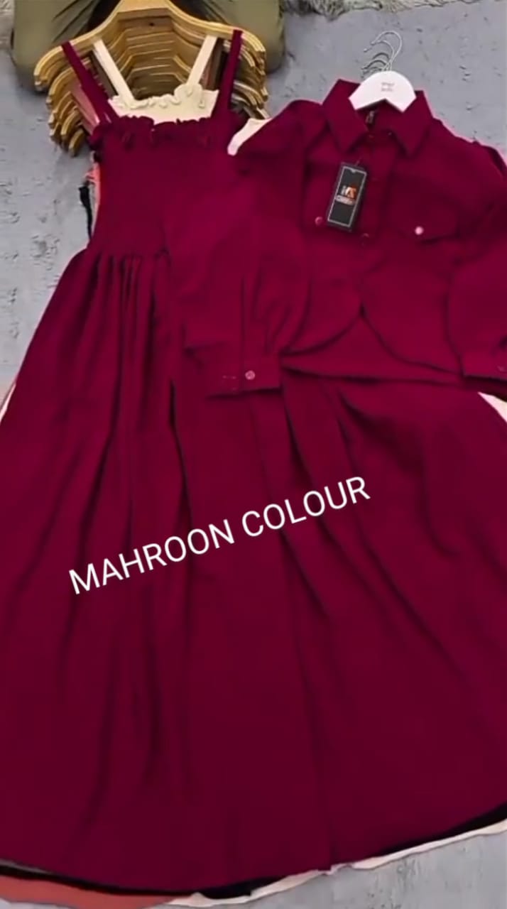 2 Piece Maxi Full Statchable & With Attractive Colors👗  -D:2003