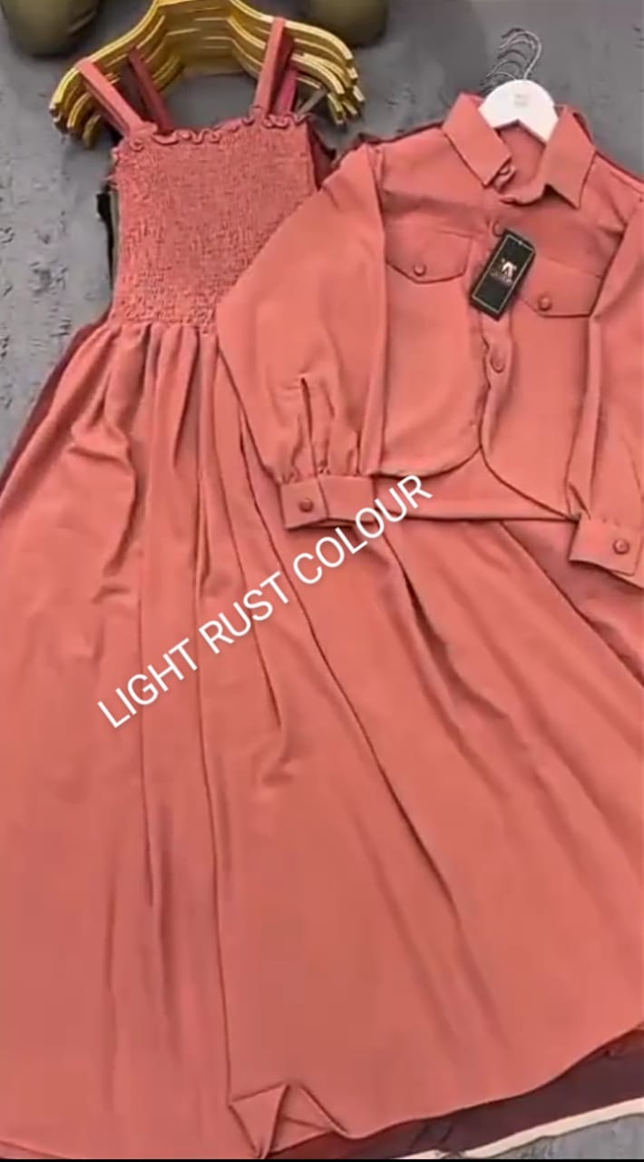 2 Piece Maxi Full Statchable & With Attractive Colors👗  -D:2003