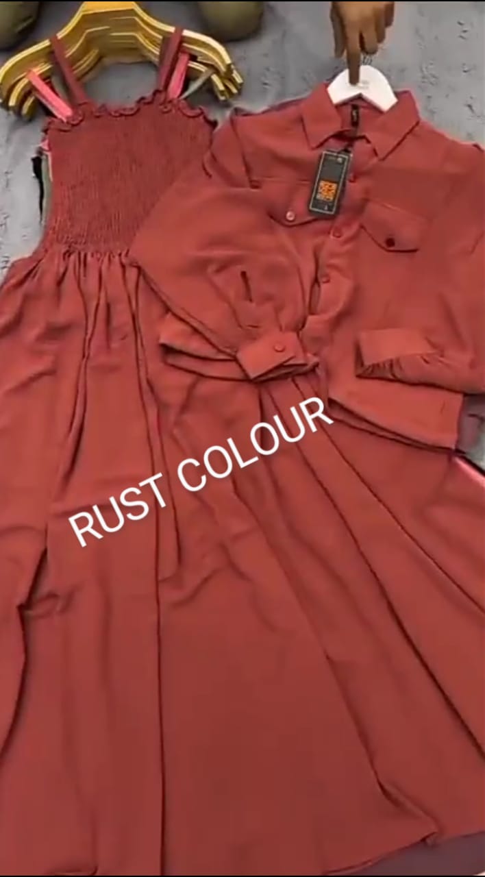 2 Piece Maxi Full Statchable & With Attractive Colors👗  -D:2003