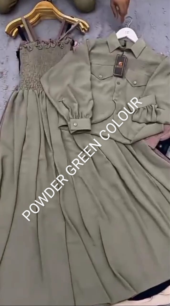 2 Piece Maxi Full Statchable & With Attractive Colors👗  -D:2003