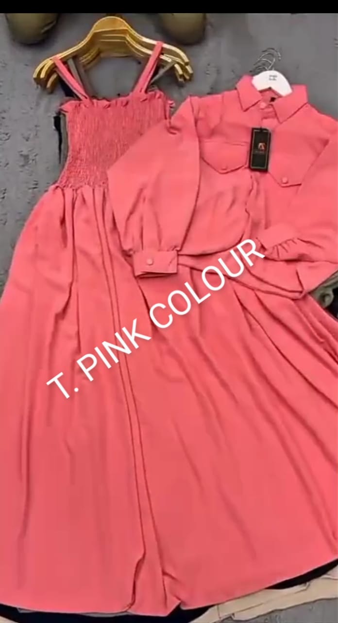 2 Piece Maxi Full Statchable & With Attractive Colors👗  -D:2003