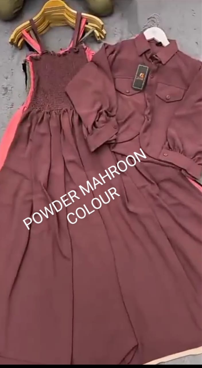 2 Piece Maxi Full Statchable & With Attractive Colors👗  -D:2003