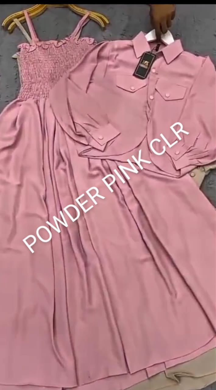 2 Piece Maxi Full Statchable & With Attractive Colors👗  -D:2003