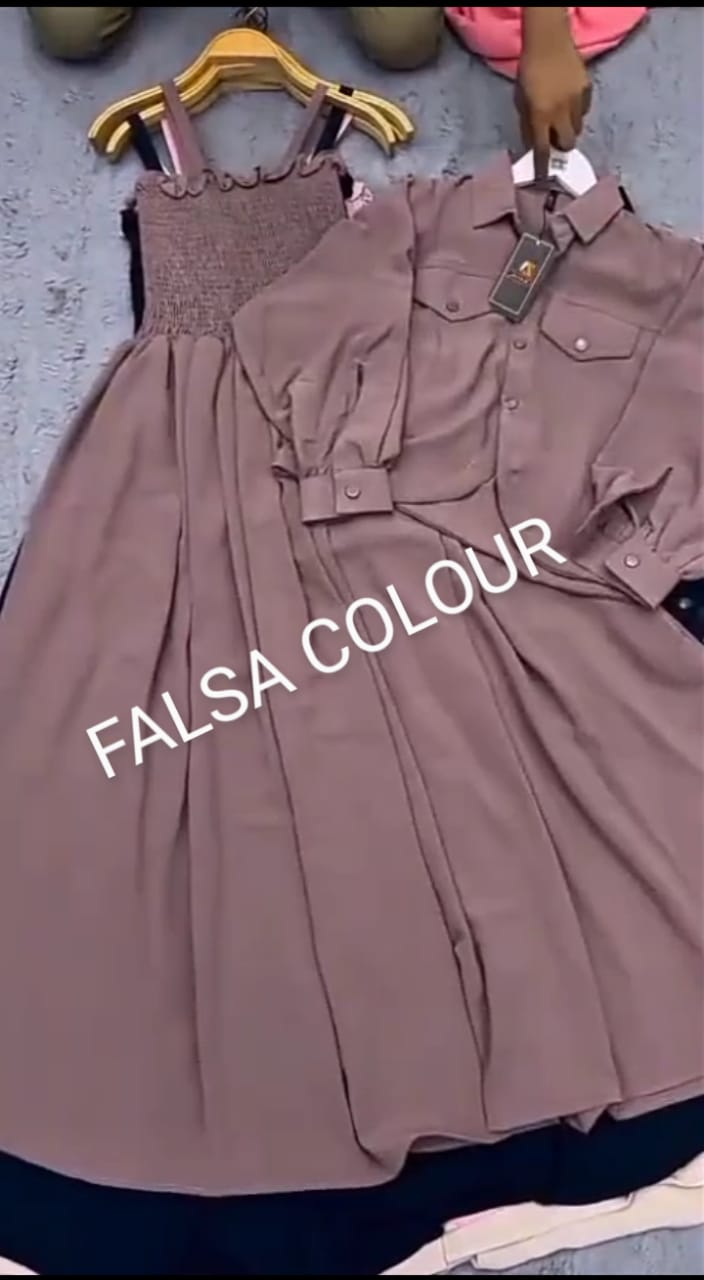 2 Piece Maxi Full Statchable & With Attractive Colors👗  -D:2003