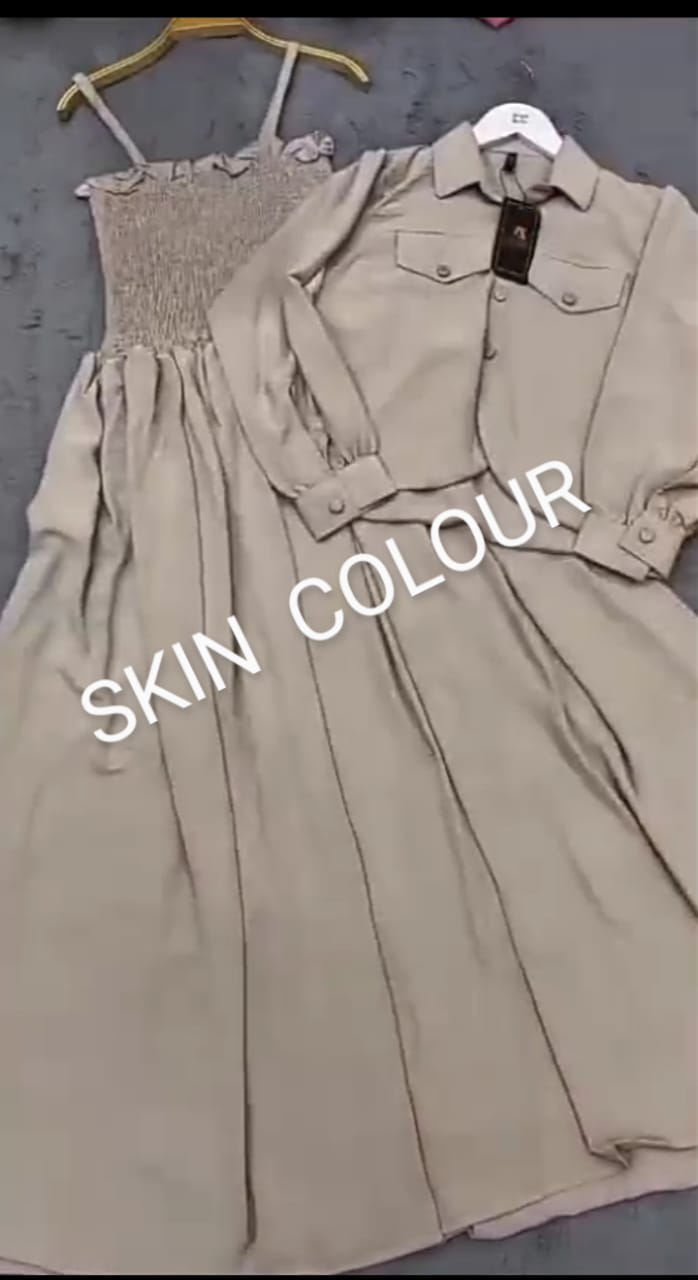 2 Piece Maxi Full Statchable & With Attractive Colors👗  -D:2003