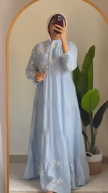🌙✨ EID 2026 – Embroidered Maxi Dress 🌿💫